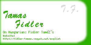 tamas fidler business card